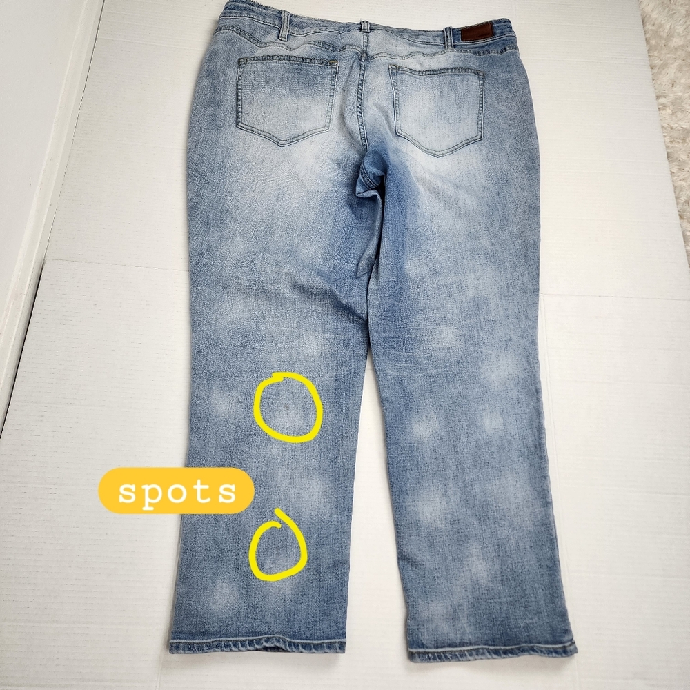 Lands' End Mid Rise Slim Jean Light Blue Ankle Jeans Size 22W - Picture 9 of 16